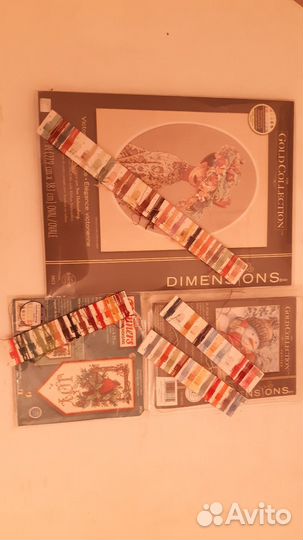 Остатки наборов для вышивания