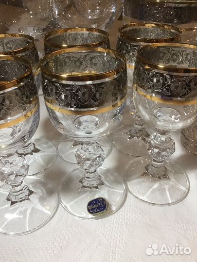 Фужеры рюмки стопки стаканы бокалы Чехия Богемия