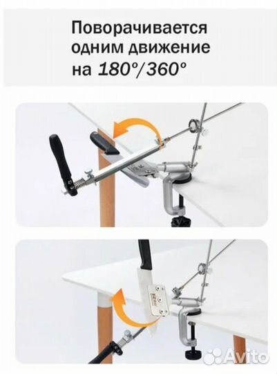 Точилка для ножей с поворотным механизмом