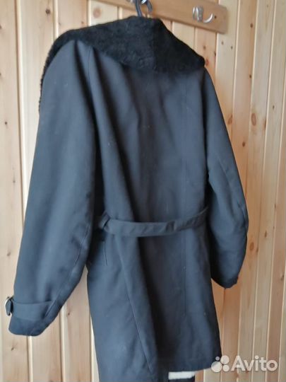 Полушубок из овчины и мутона мужской