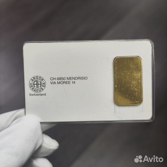 Золотой слиток 10грамм 999 Проба