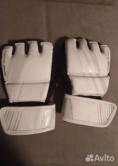 Перчатки MMA decathlon outshock 100 белые