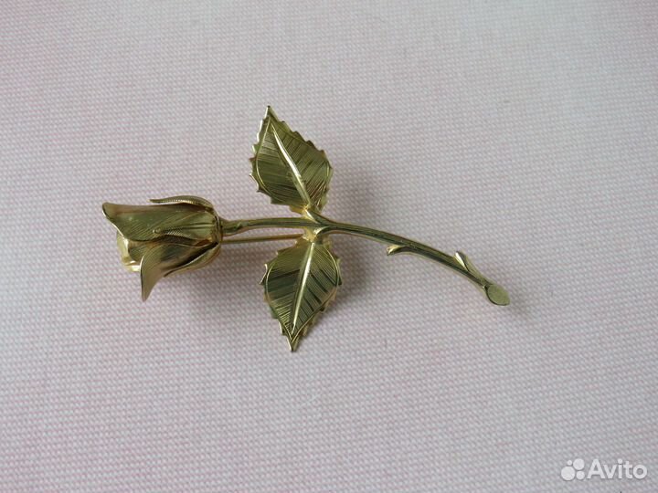 Крупная винтажная брошь Американский винтаж