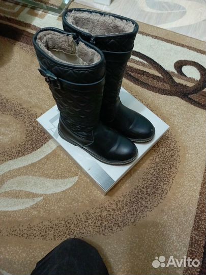 Сапоги зимние для девочек размер 34