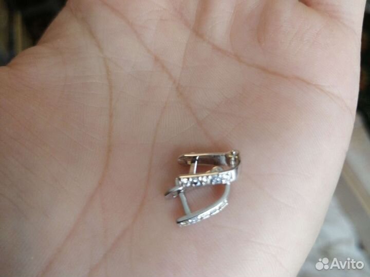 Серьги серебро995 проба