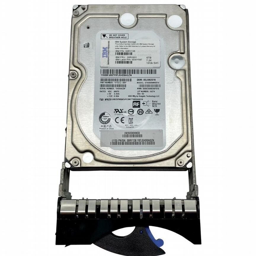 [STORWIZE] Жесткий Диск Ibm 00ry138 6tb 7200 Sas 3,5" Hdd Ibm Storwize