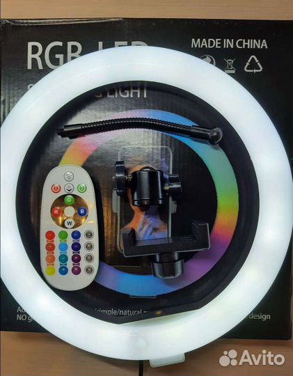 Кольцевая лампа RGB 26 cm