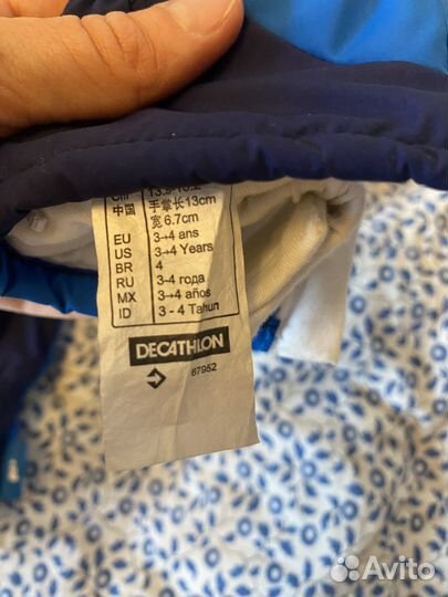 Варежки-мишки decathlon на 3-5 лет