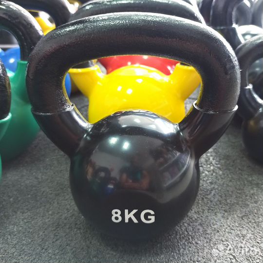 Гиря обрезиненная чугунная 4 6 8 10 12 14 16 кг