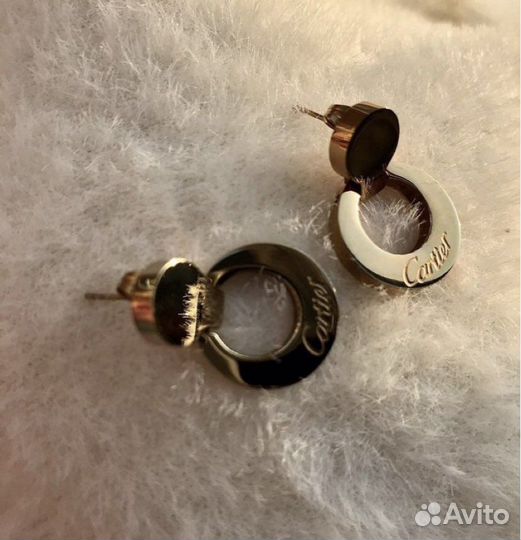 Серьги Cartier, серебряное кольцо Sokolov