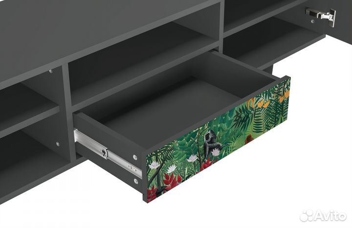 Тв-тумба T6 - Антрацит - Jungles in Paris