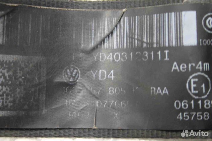 Ремень безопасности задний (к-кт) Volkswagen