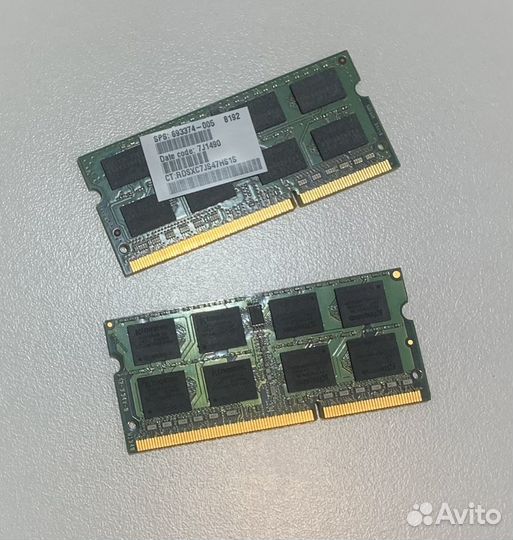 Память для ноутбука DDR3 8gb