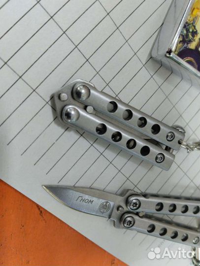 Нож брелок складной 