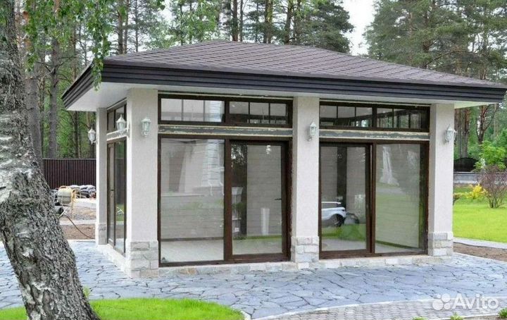 Остекление террасы верадны