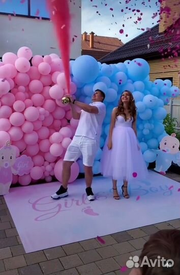 Огнетушитель с краской на гендер пати