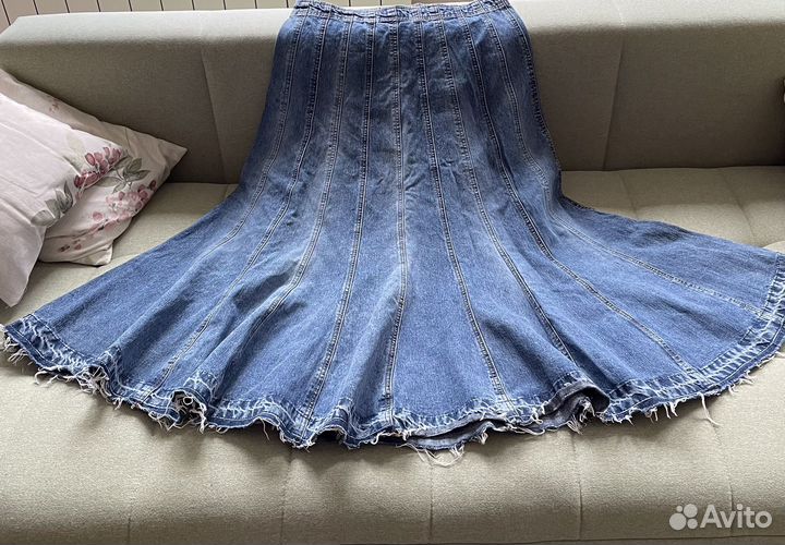 Юбка джинсовая годе