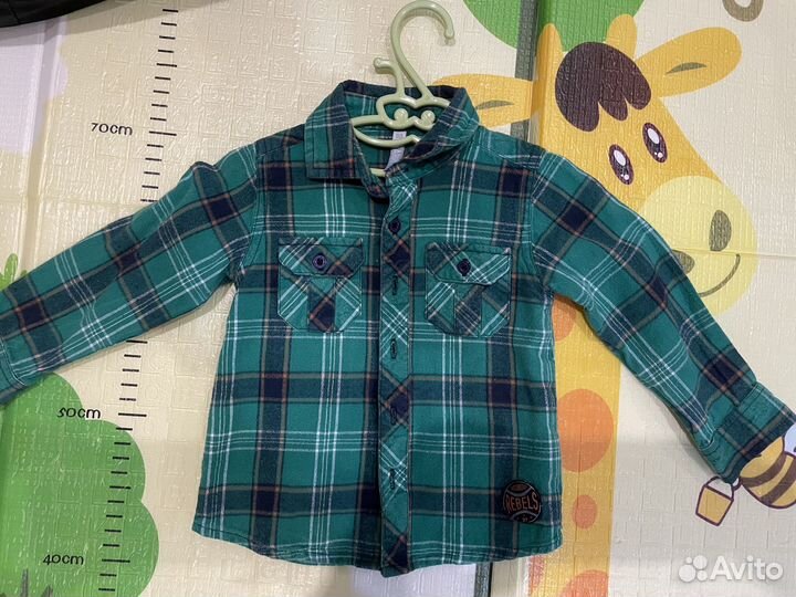 Рубашка в клетку детская