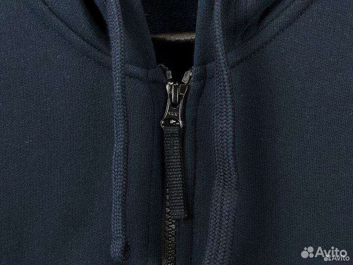 Hoodie Stone Island Zip Dark Blue 23FW