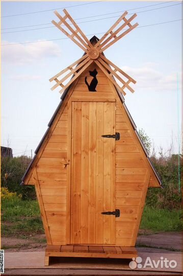 Дачный туалет деревянный HAT116
