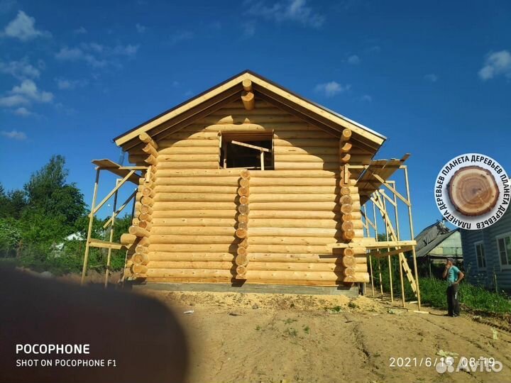 Оцилиндрованное бревно от производителя