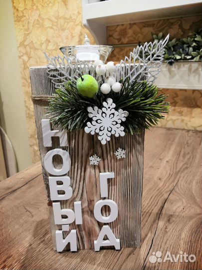 Новогодний подсвечник декор