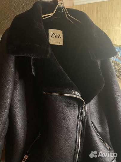 Дубленка авиатор zara