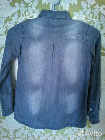 Джинсовая рубашка для девочки