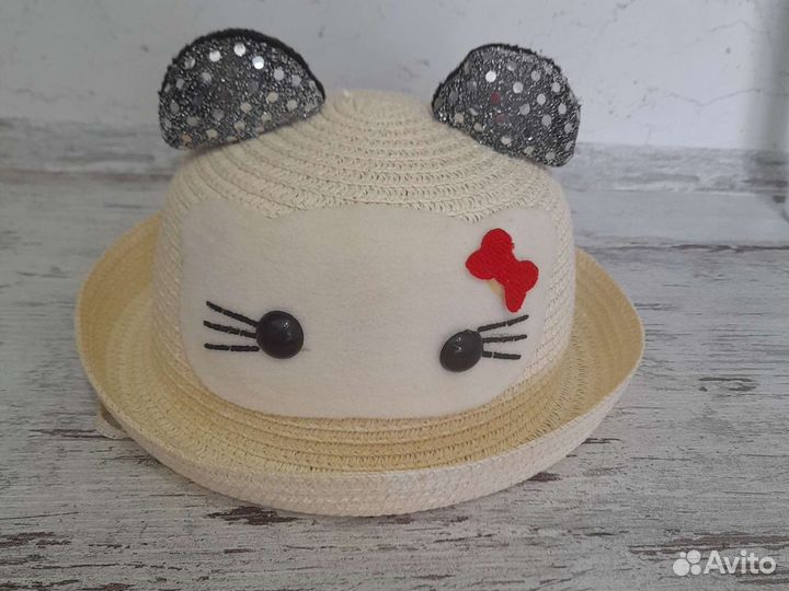 Шляпа соломеная детская