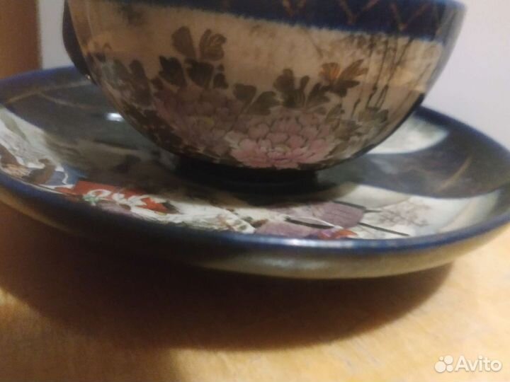 Чашка с блюдцем керамика Япония