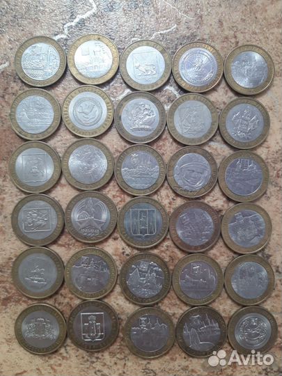 Юбилейные монеты по 10рублей