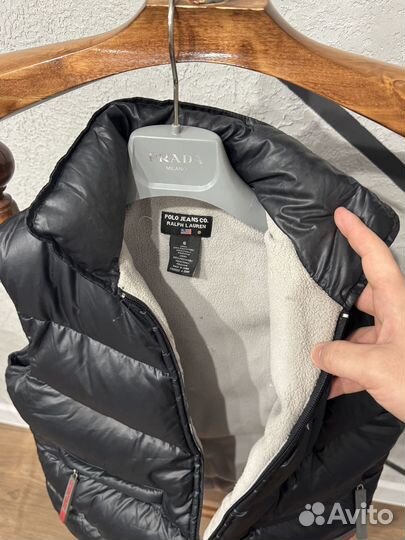 Polo ralph lauren жилет дутый оригинал глянец y2k