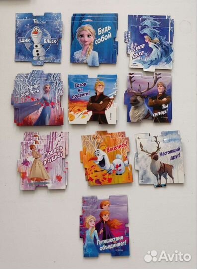 Магниты карточки пазлы Холодное сердце Растишка