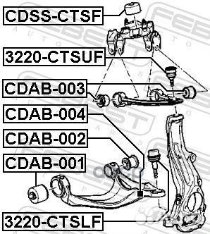 Сайлентблок переднего нижнего рычага cdab-001 C