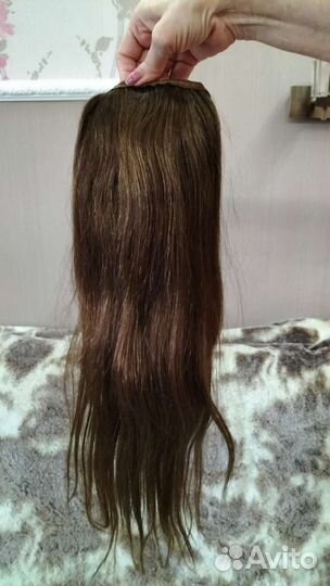 Шиньон из натуральных волос/хвост шиньон на ленте