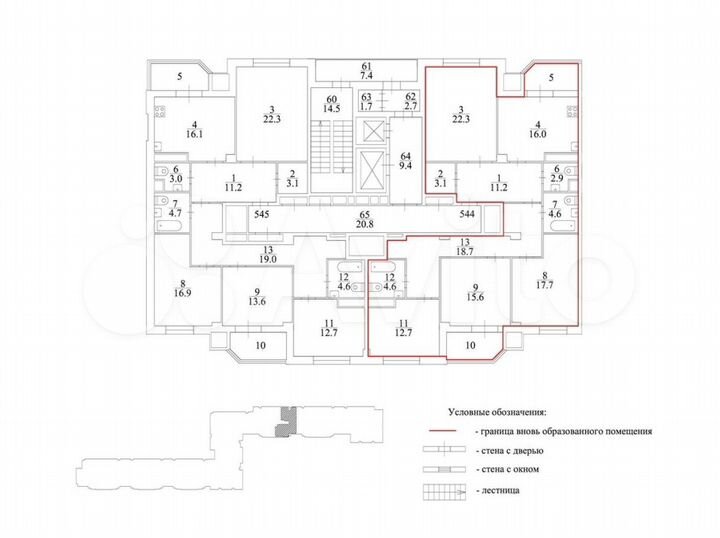 Аукцион: 4-к. квартира, 129,4 м², 3/21 эт.