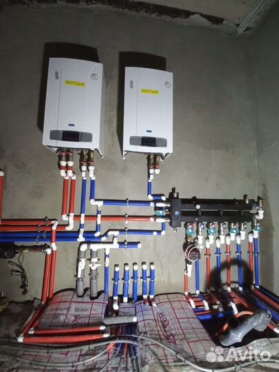 Монтаж отопления, водоснабжения, теплых полов