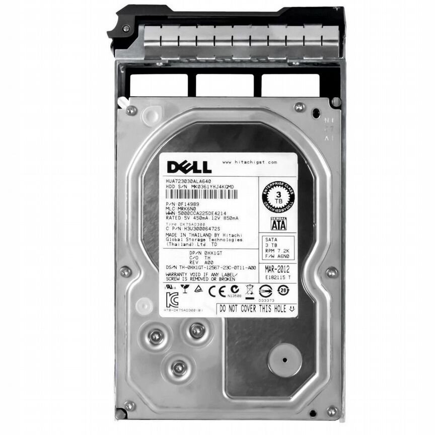 [HX1GT] Жесткий Диск Dell 3tb Sata3 3.5" Hdd Hx1gt