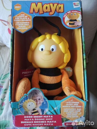 Мягкая музыкальная игрушка ночник пчелка Майя