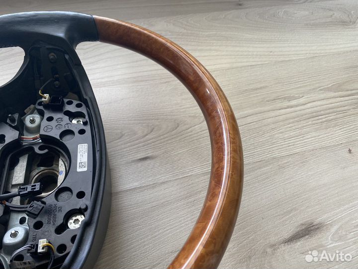 Руль mecedes w221 с подогревом дерево