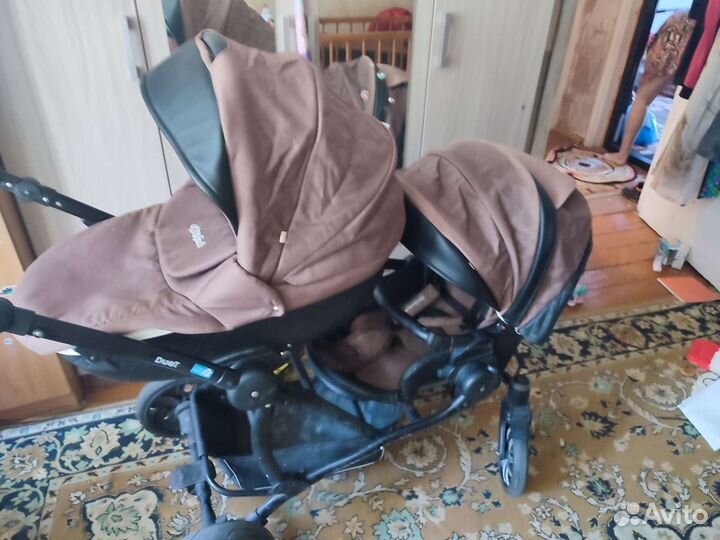 Коляска 2 в 1 для двойни есть 2 люлки 2 кресла есэ