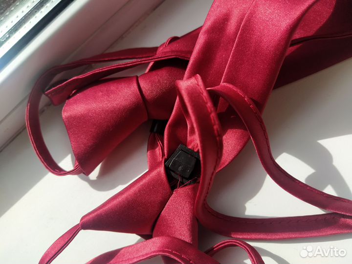 Галстук бордовый