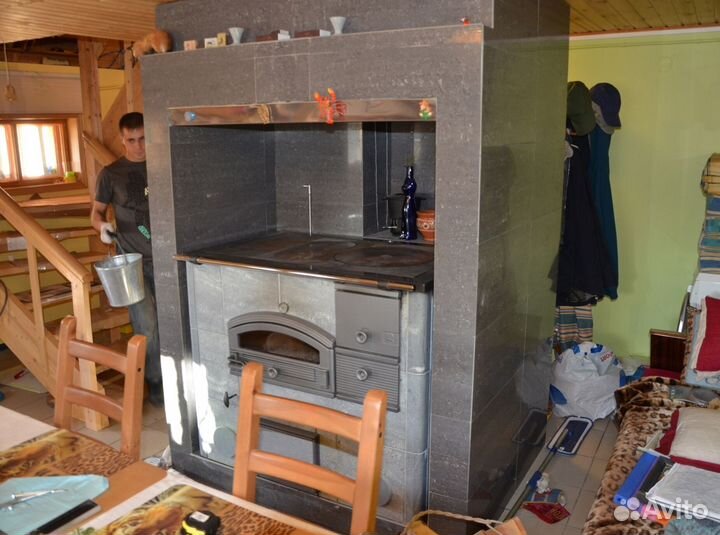 Печь камин отопительная