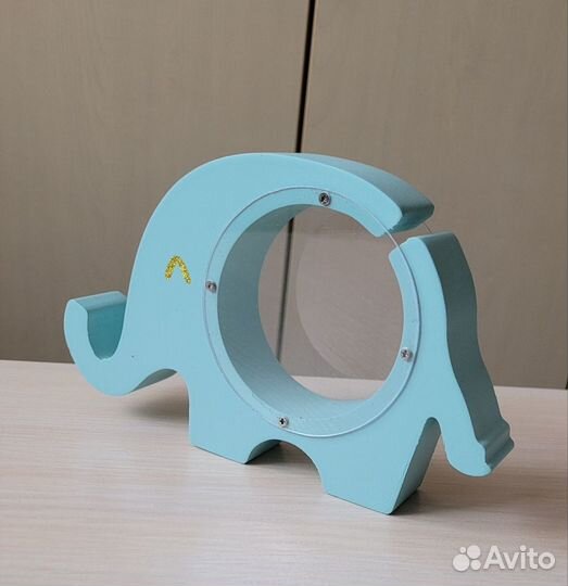 Копилка для денег деревянная слоник