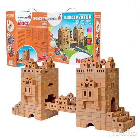 Конструктор из настоящ кирпичиков мост 450дет