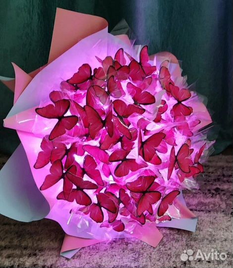 Букет из бабочек,светящийся букет