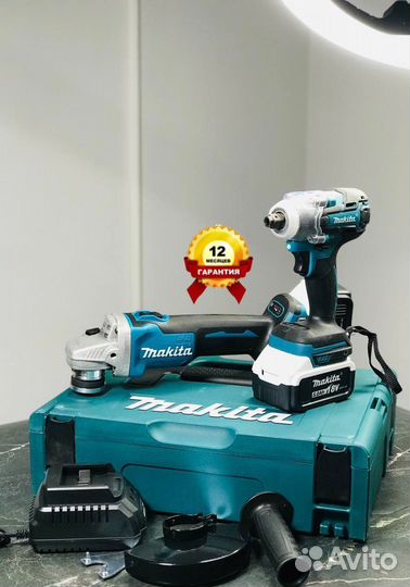 Гайковерт аккумуляторный и ушм болгарка Makita