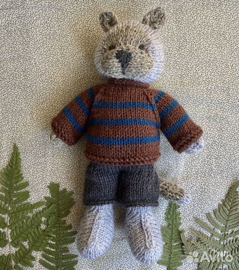 Вязаный кот, ручная работа