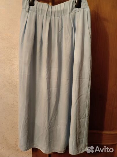 Юбка длинная нежно-голубая, р. XS