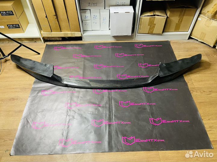 Сплиттер переднего бампера BMW X6 F16 карбон